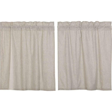 Hatteras Seersucker Blue Ticking Stripe Tier Set of 2 L36xW36 VHC Brands - The Fox Decor